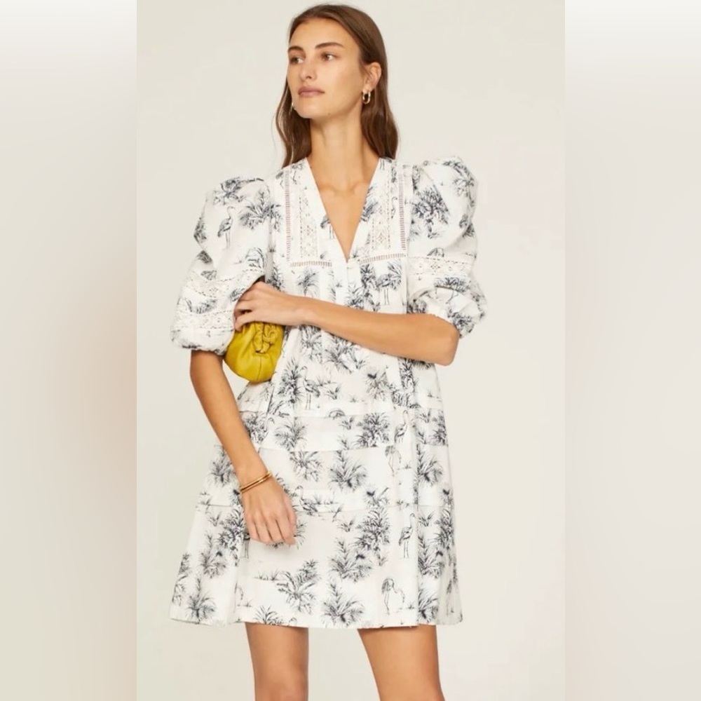 HUNTER BELL jenkins dress in floral garden party print size medium - Picture 2 of 7